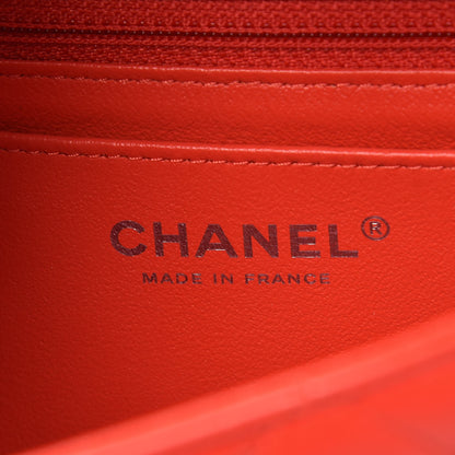 Chanel Lambskin Quilted Mini Rectangular Flap Red 8 of 10