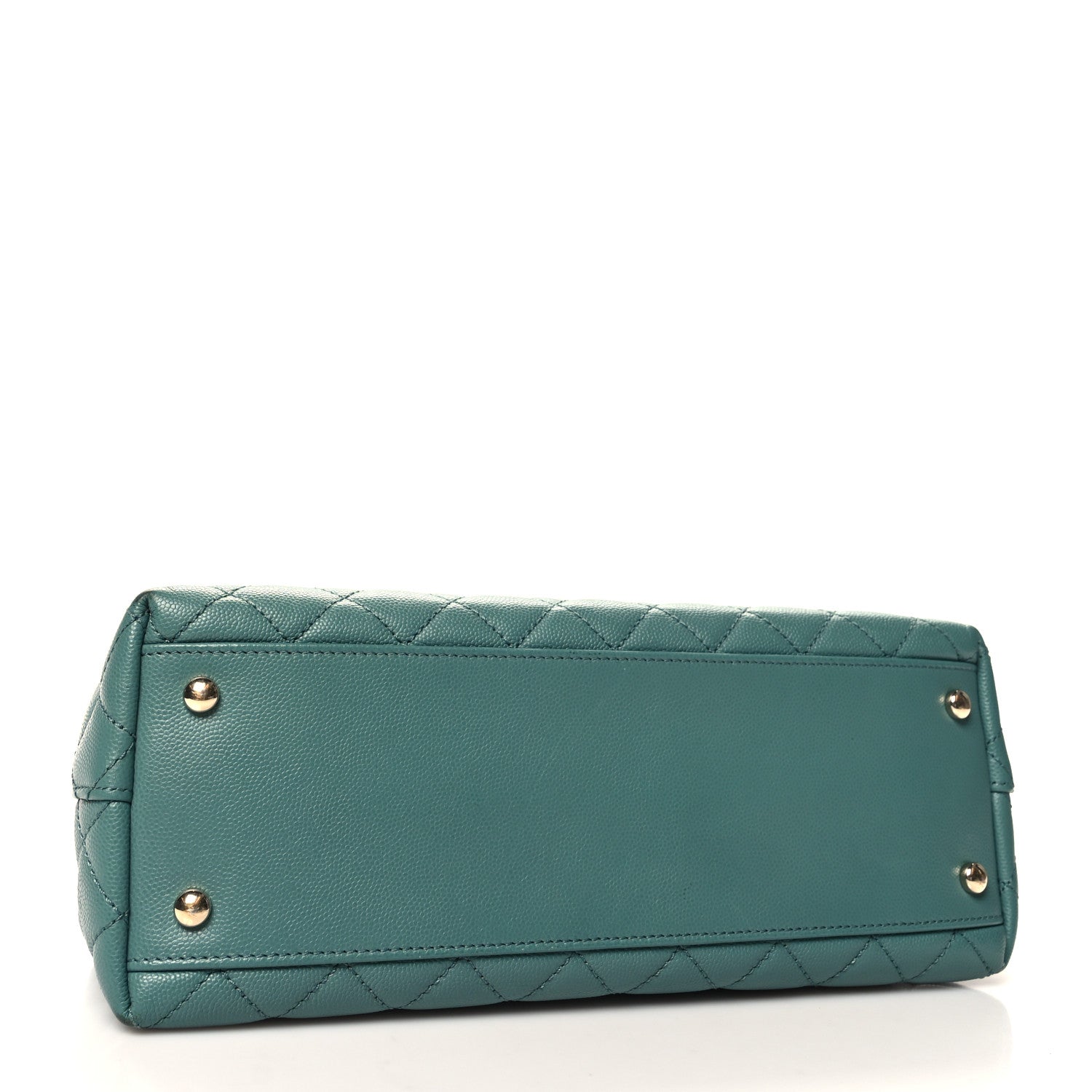 Chanel Caviar Quilted Small Coco Handle Flap Green 4 of 11