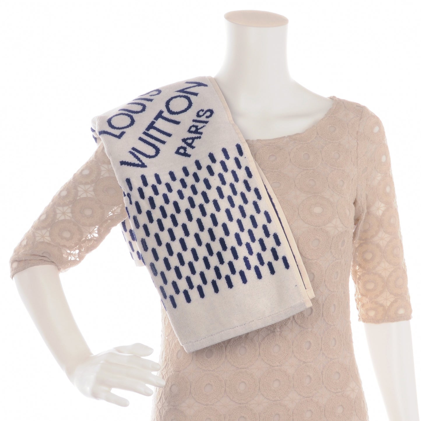 Cotton Damier Azur Towel