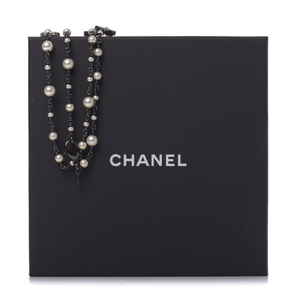 Chanel Ruthenium Pearl CC Long Necklace 8 of 8