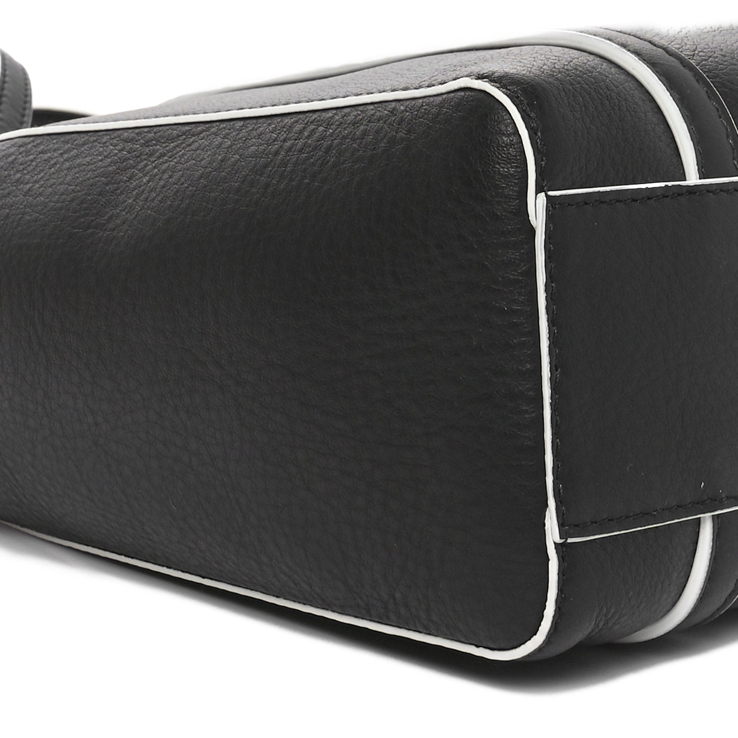 Smooth Calfskin Logo Double Sided XXS Everyday Tote Black White