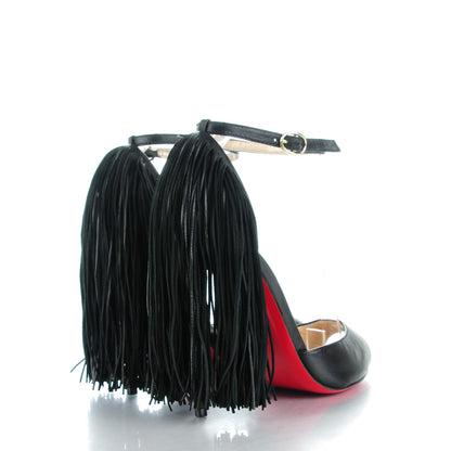 Christian Louboutin Nappa Fringe Otrot 120 Pumps 36.5 Black 4 of 8