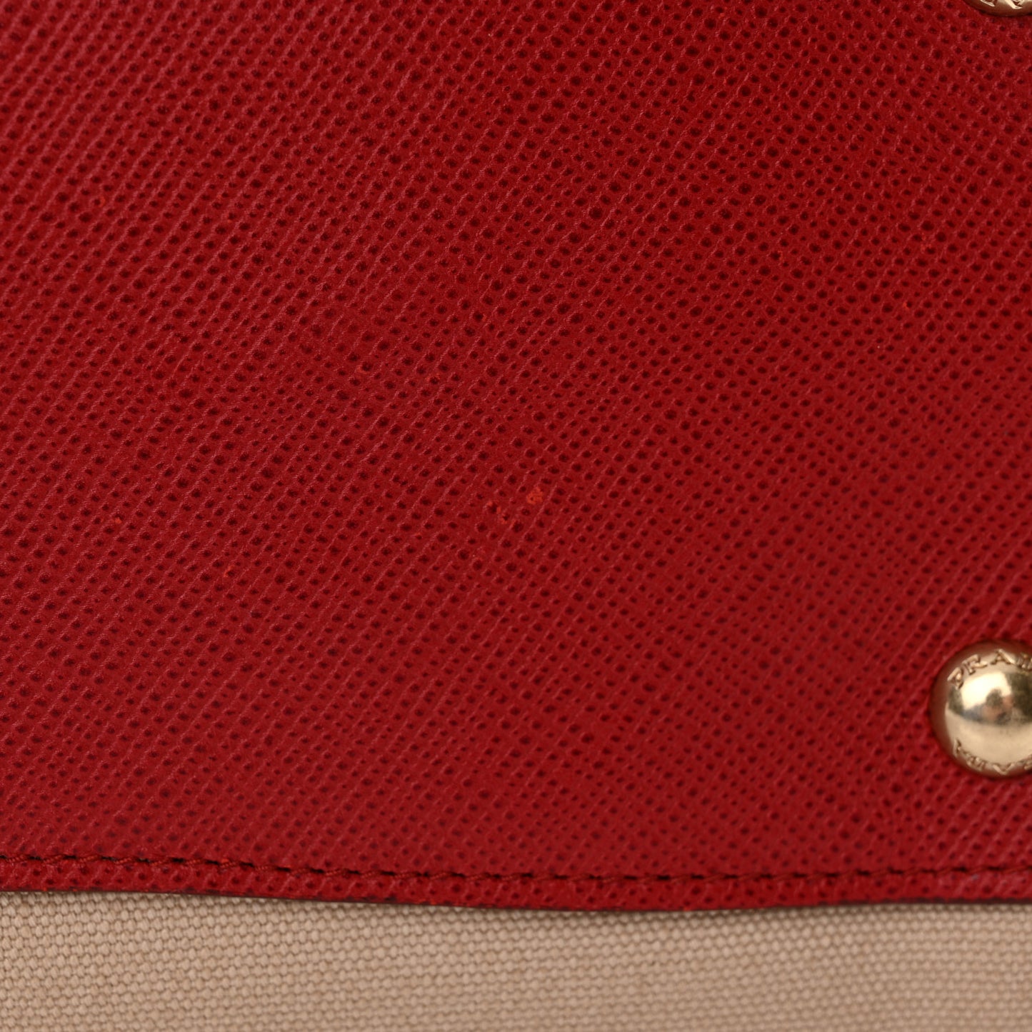 Canapa Saffiano Cuir Tote Corda Fuoco