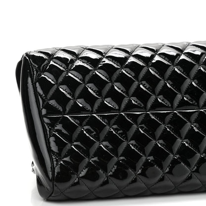 Chanel Patent Quilted Medium Just Mademoiselle Bowling Bag Black 11 of 13
