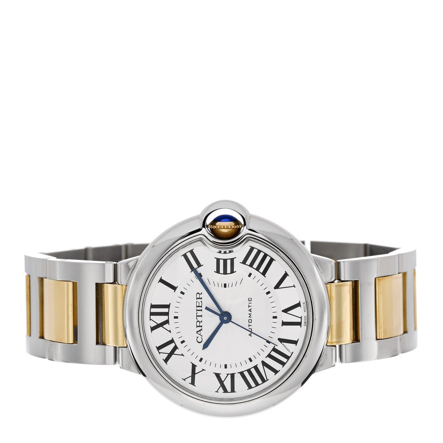 Stainless Steel 18K Yellow Gold 36mm Ballon Bleu De Cartier Automatic Watch