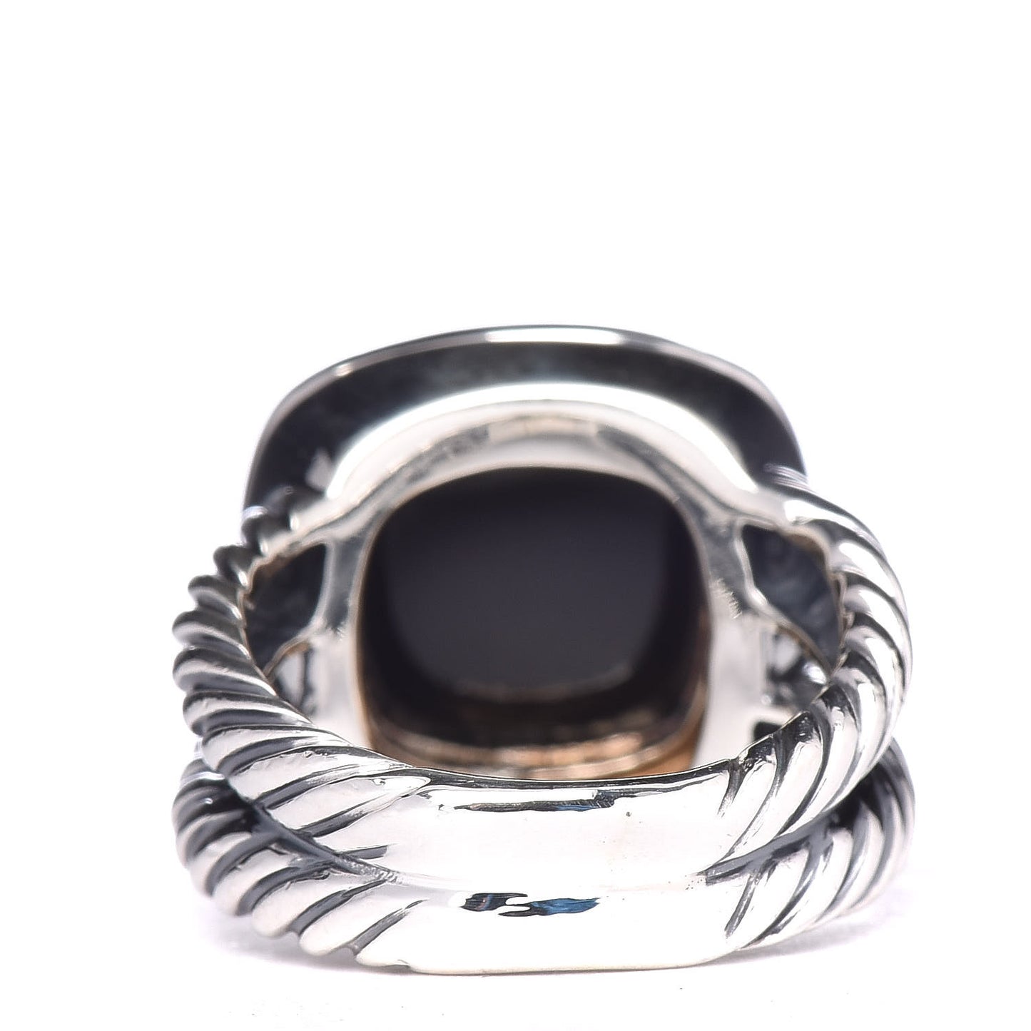 Sterling Silver Diamond Black Onyx 11mm Albion Ring 48 4.5