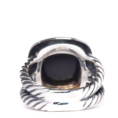 David Yurman Sterling Silver Diamond Black Onyx 11mm Albion Ring 48 4.5 4 of 5