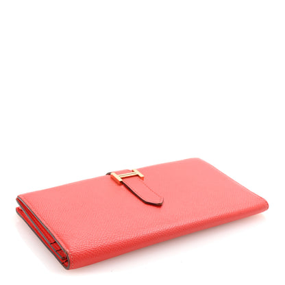 Hermes Epsom Tri-Fold Bearn Gusset Wallet Rose Jaipur 4 of 7