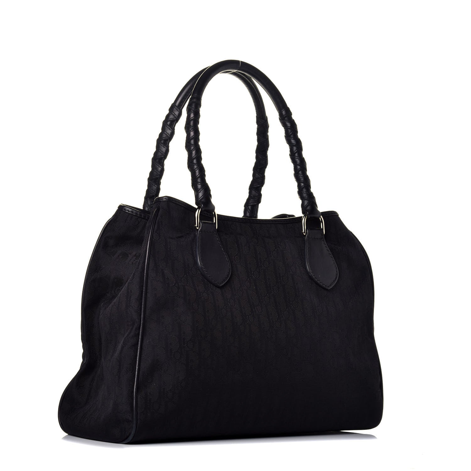 Christian Dior Nylon Monogram Small Lovely Tote Black 3 of 9