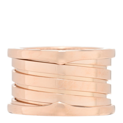 Bulgari 18K Rose Gold B.Zero1 Five-Band Anniversary Ring 53 6.25 1 of 5
