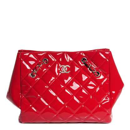 Chanel Patent Large Cells Tote Red 1 of 7