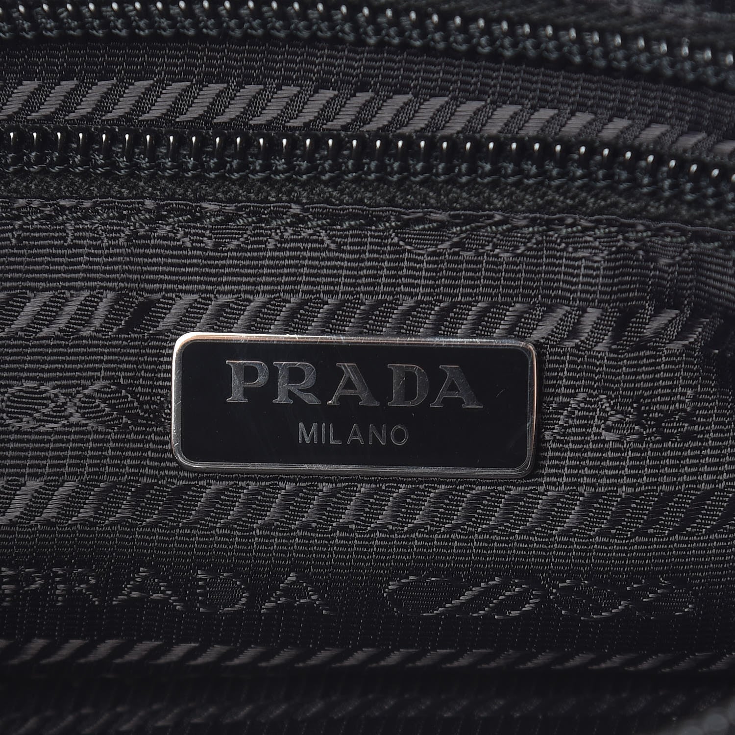 Prada Tessuto Nylon Vela Wristlet Black 6 of 9