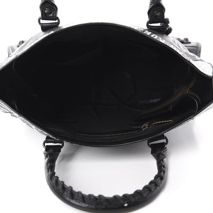 Balenciaga Agneau Classic Hardware Graffiti All Over S City Black 6 of 11