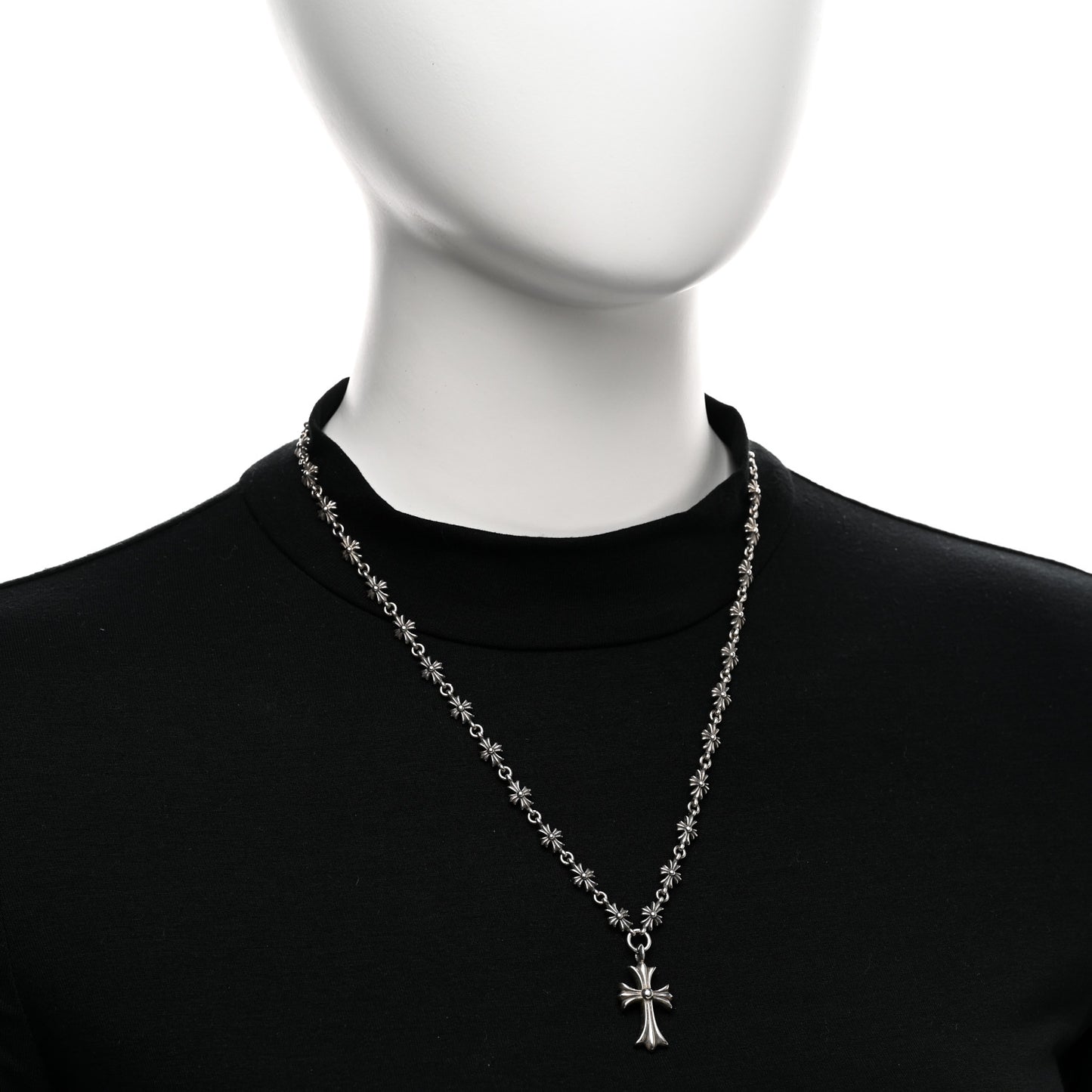 Sterling Silver Cross Pendant Tiny Cross Chain Necklace