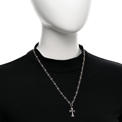 Chrome Hearts Sterling Silver Cross Pendant Tiny Cross Chain Necklace 2 of 4