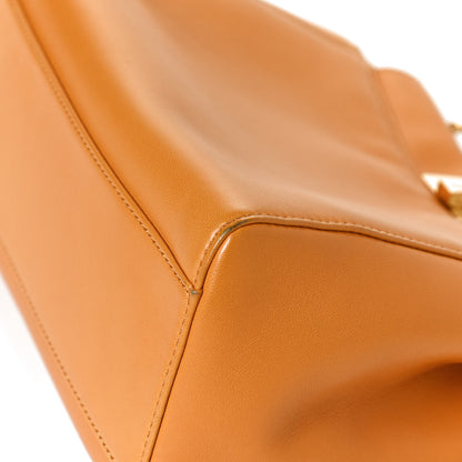 Fendi Nappa Mini Peekaboo Iconic Satchel Giallo Syrup 7 of 11
