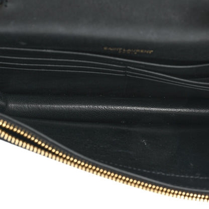 Saint Laurent Smooth Calfskin Classic Monogram Kate Tassel Chain Wallet Black 5 of 15