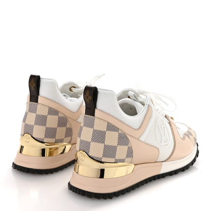 Louis Vuitton Calfskin Damier Azur Run Away Sneakers 39 White 5 of 8
