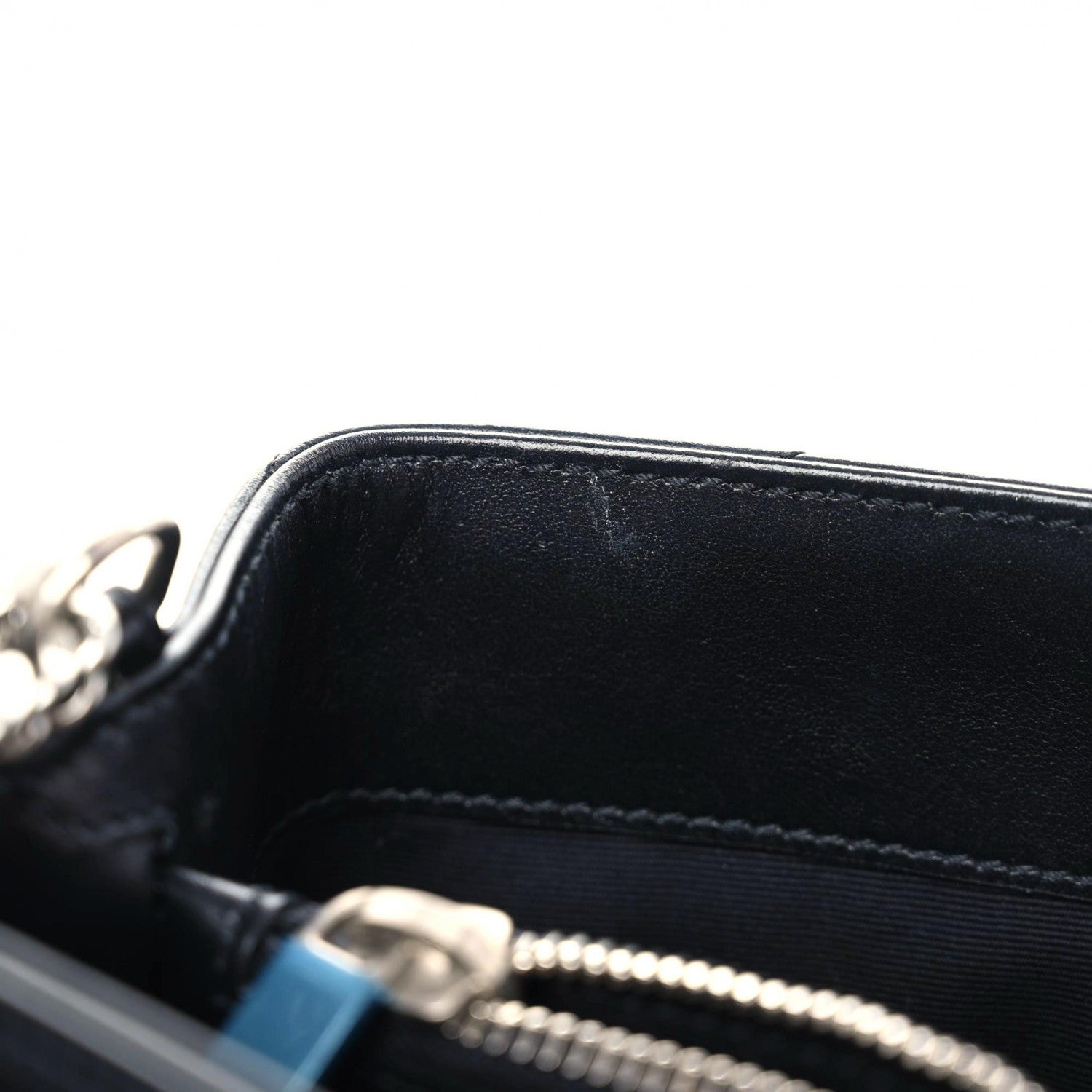 Saint Laurent Calfskin Y Quilted Monogram Small Loulou Chain Satchel Black 9 of 11