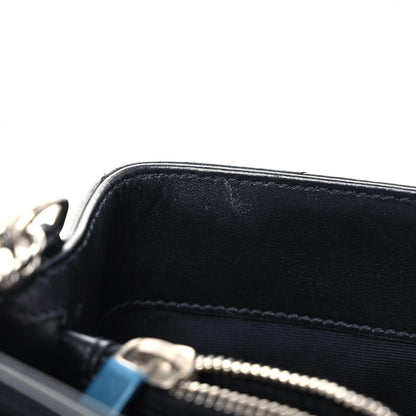 Saint Laurent Calfskin Y Quilted Monogram Small Loulou Chain Satchel Black 9 of 11