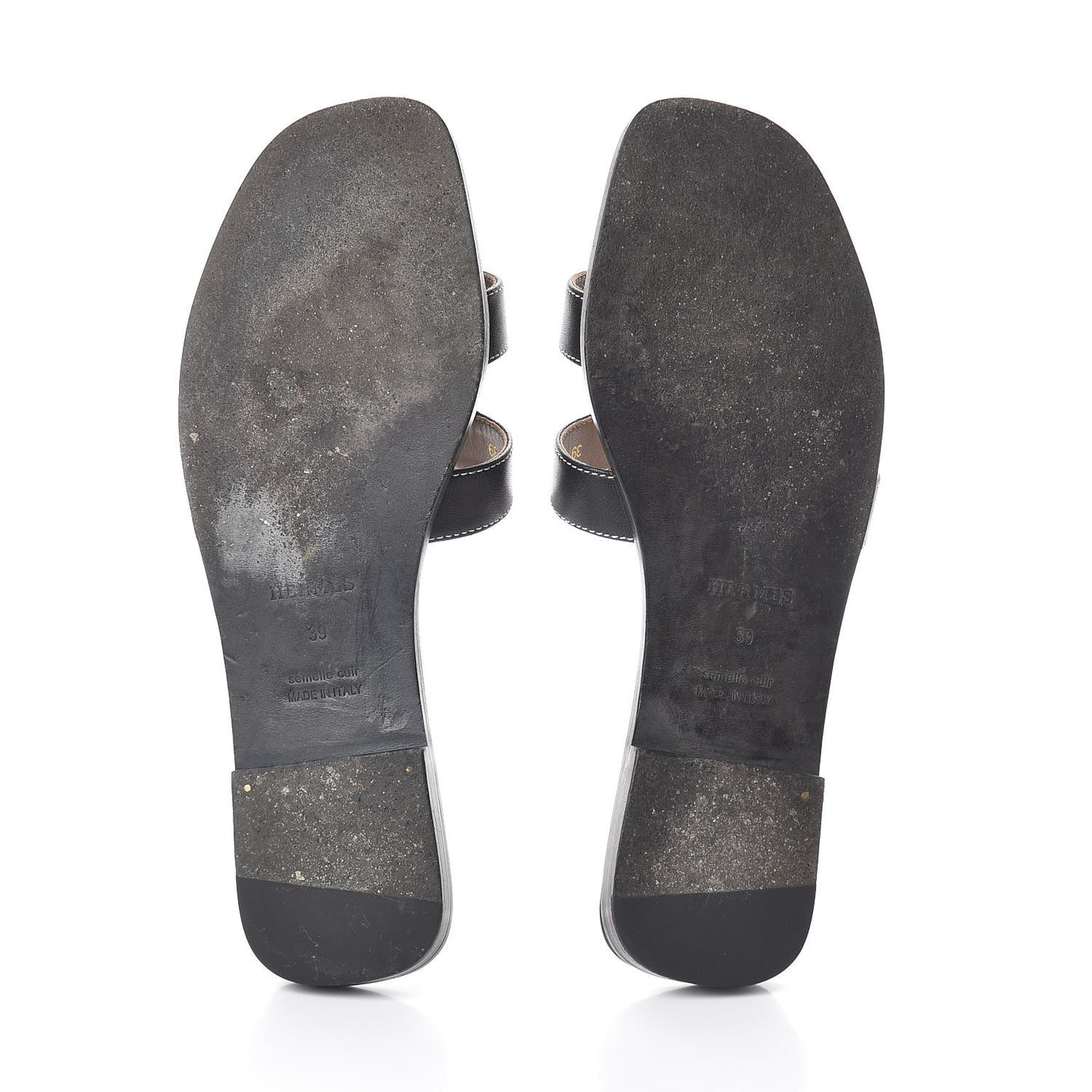 Box Calfskin Oran Sandals 39 Black