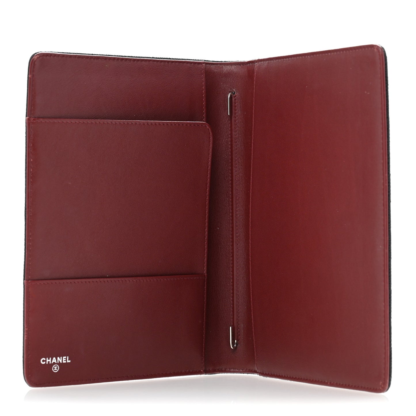 Caviar Quilted Large Agenda Cover Black