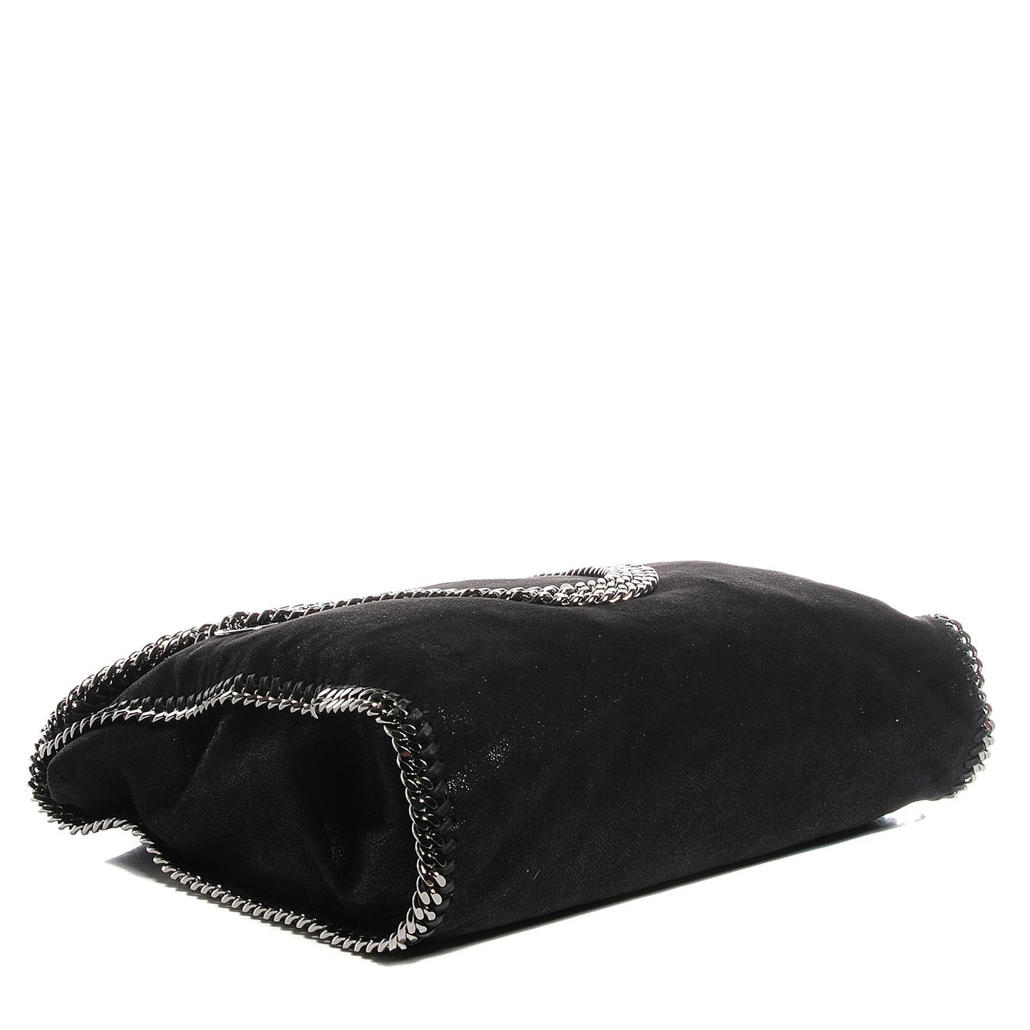 Faux Leather Shaggy Deer Falabella Big Tote Black