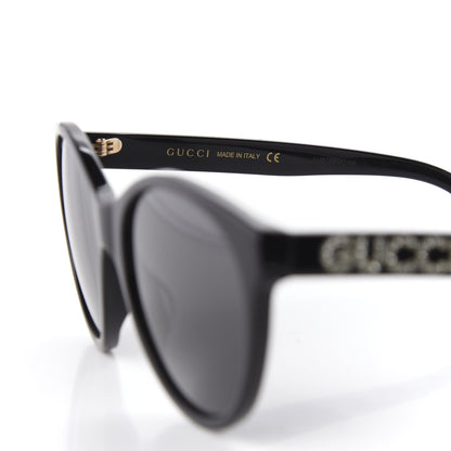 Gucci Round Frame Crystal Sunglasses GG 0419S Black 5 of 7