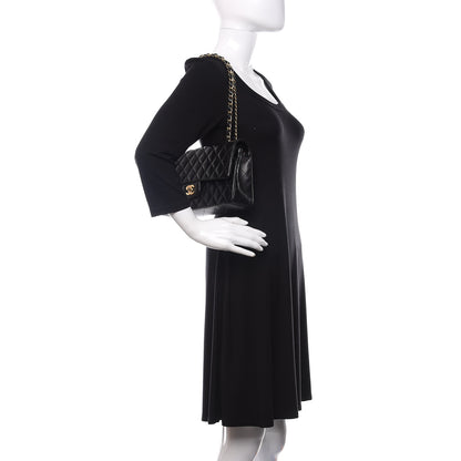 Chanel Lambskin Quilted Medium Double Flap Black 2 of 11