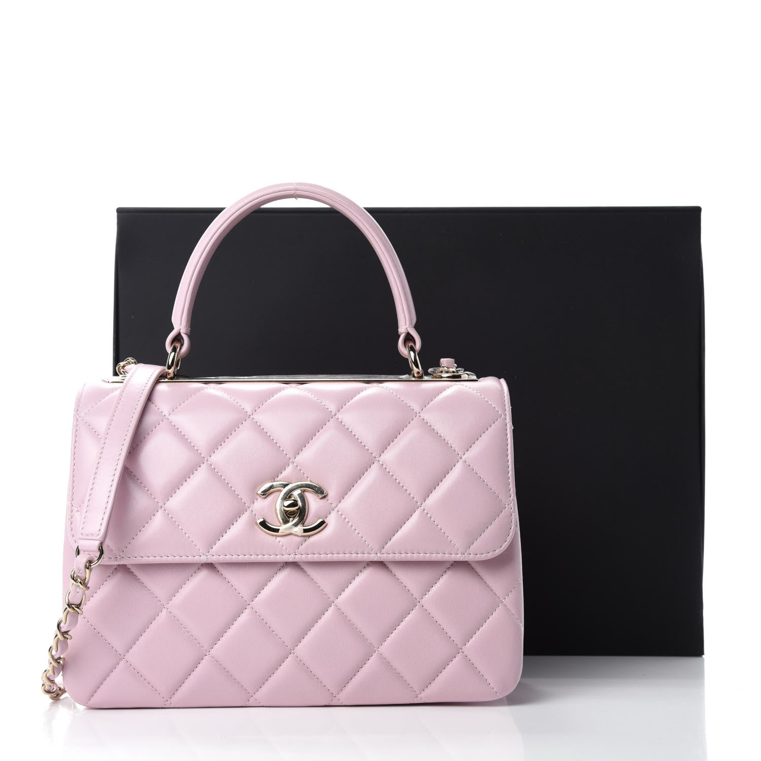 Chanel Lambskin Quilted Small Trendy CC Flap Dual Handle Bag Light Pink 11 of 11