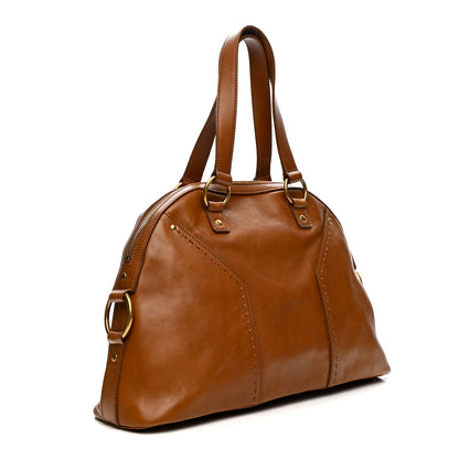 Saint Laurent Calfskin Oversized Muse Brown 3 of 10
