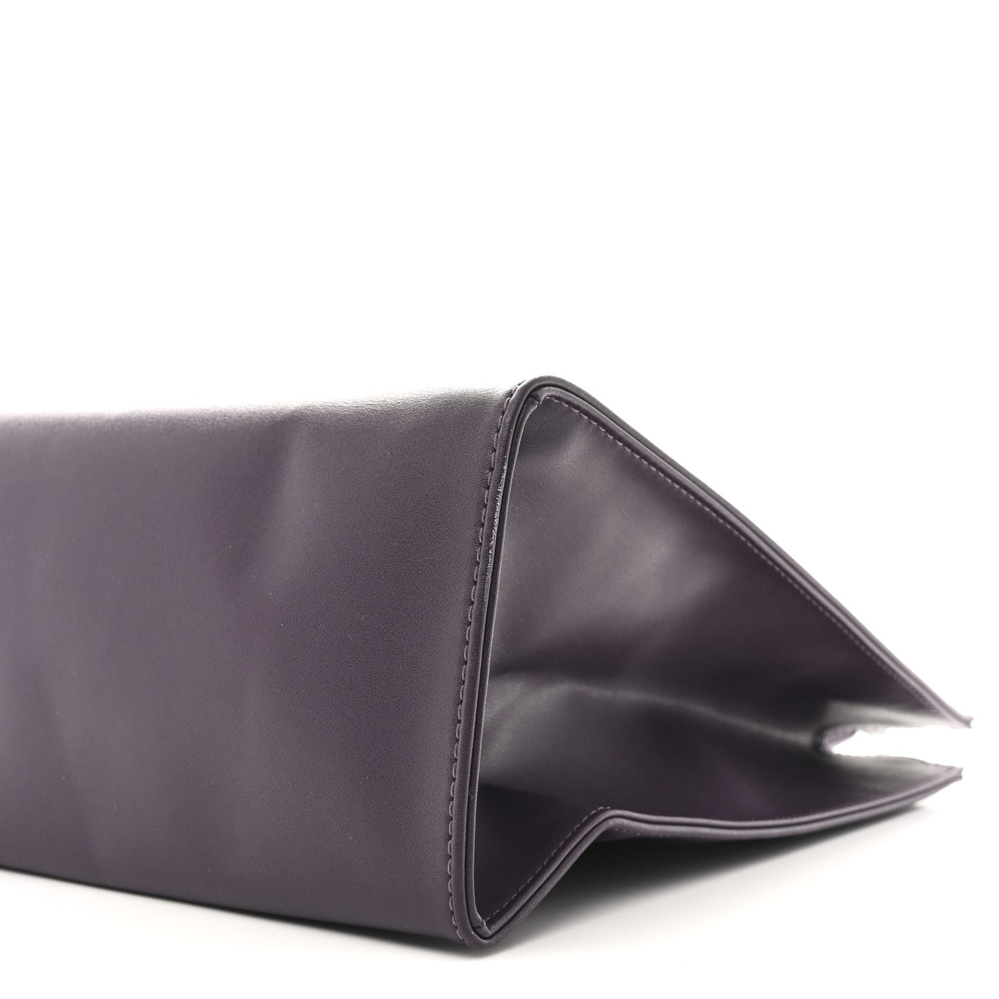 Vegan Leather Medium Shopping Bag Eggplant