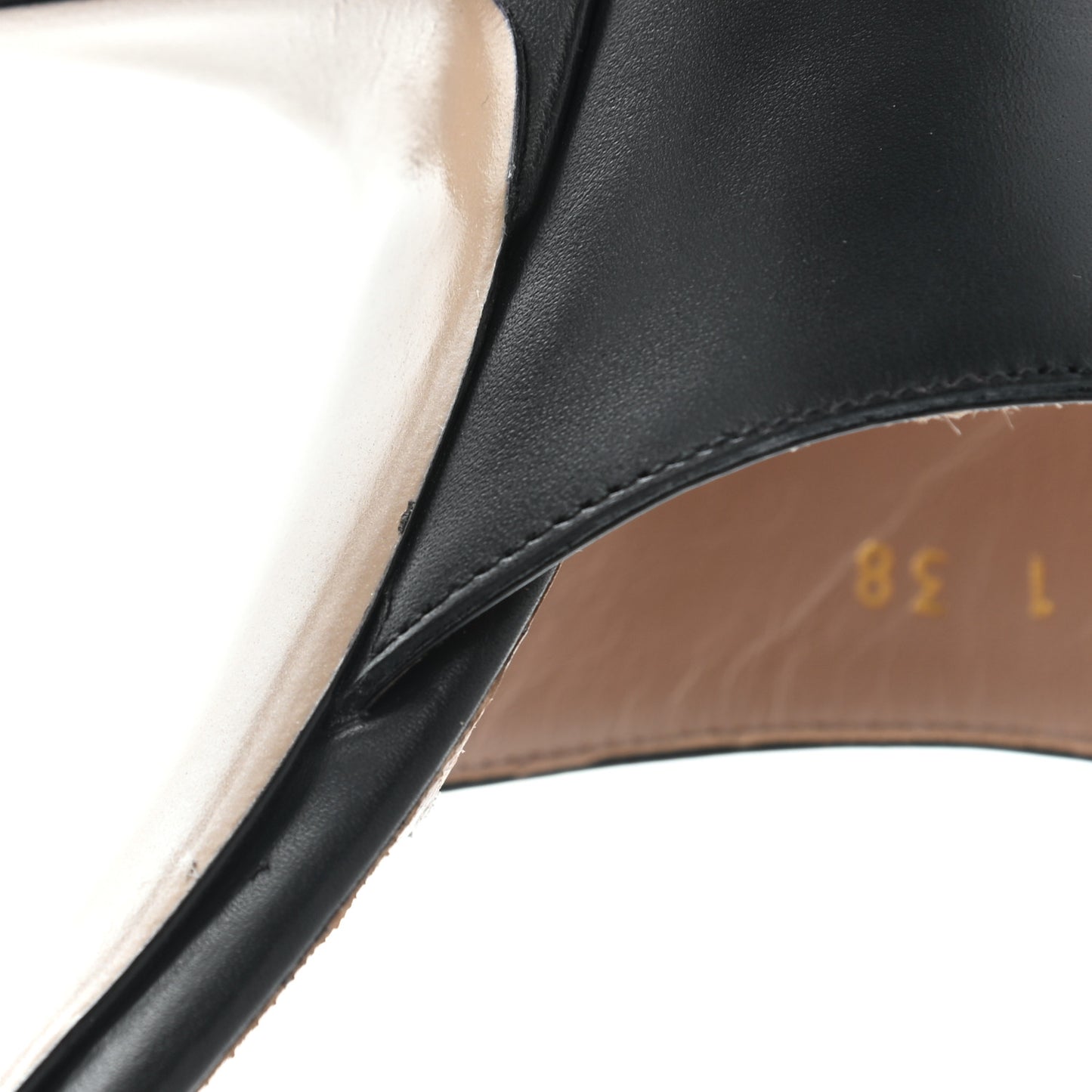 Calfskin Rockstud Ankle Strap Sandals 38 Black