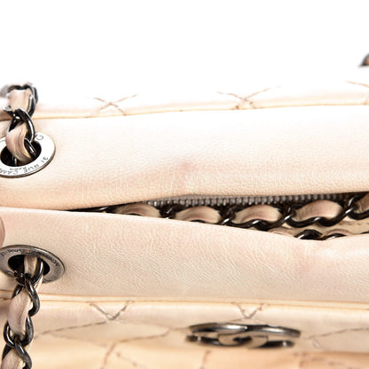 Chanel Calfskin Diamond Stitch It Bowling Bag Off White 9 of 19