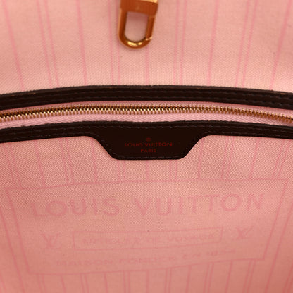 Louis Vuitton Damier Ebene Neo Neverfull MM Rose Ballerine 7 of 11