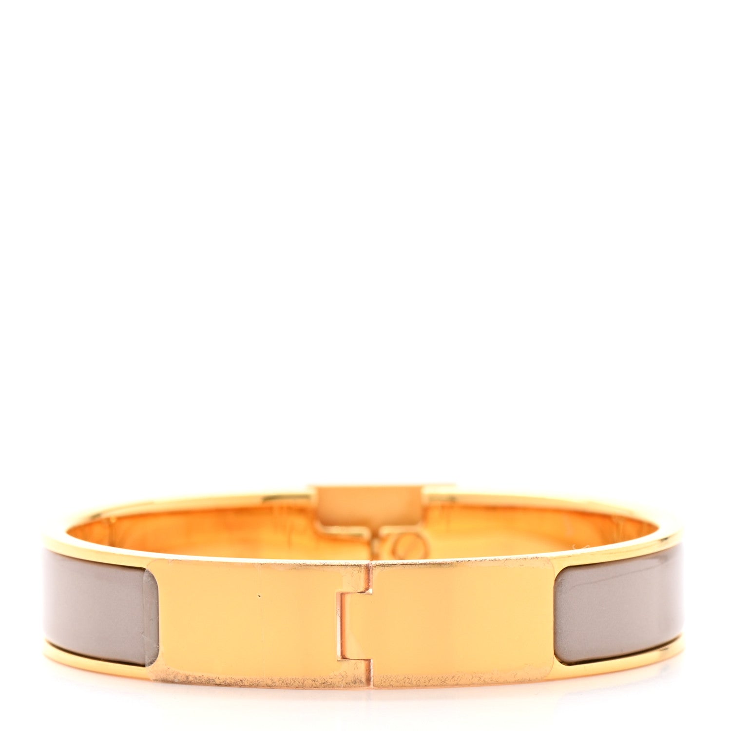 Hermes Enamel Narrow Clic Cadenas Bracelet PM Marron Glace 3 of 6