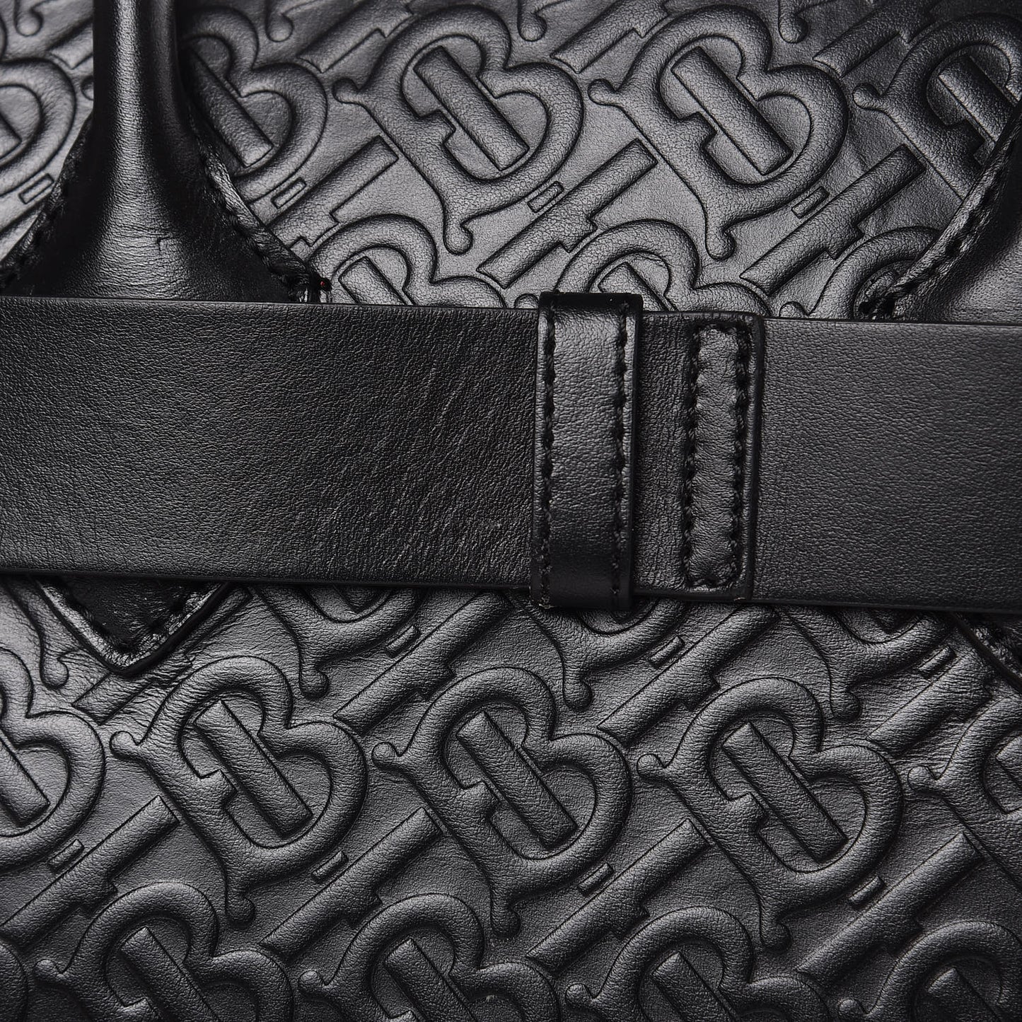 Calfskin Embossed Monogram Small Belt Bag Black