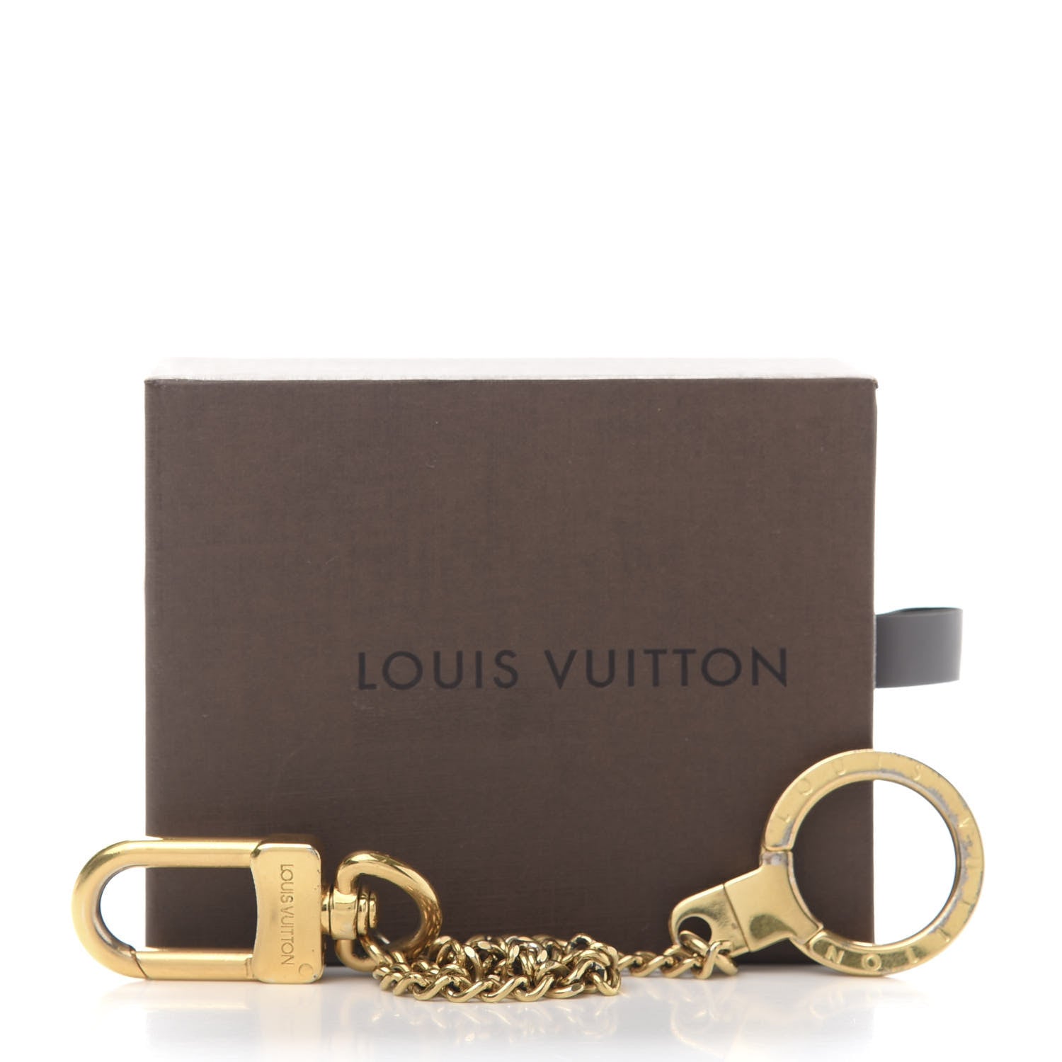Louis Vuitton Metal Pochette Extender Key Ring Chain Gold 7 of 7