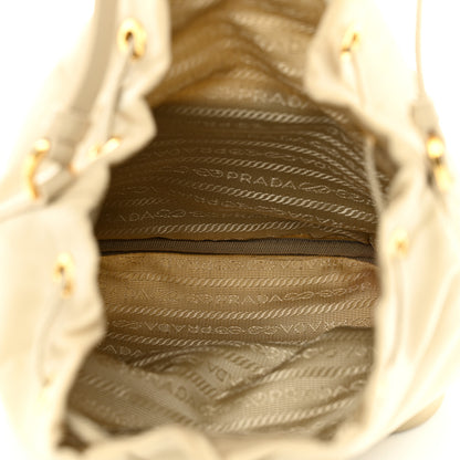 Prada Re-Nylon Saffiano Duet Bucket Crossbody Bag Deserto 5 of 9