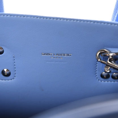 Saint Laurent Grained Calfskin Baby Sac De Jour Blue Clair 10 of 12