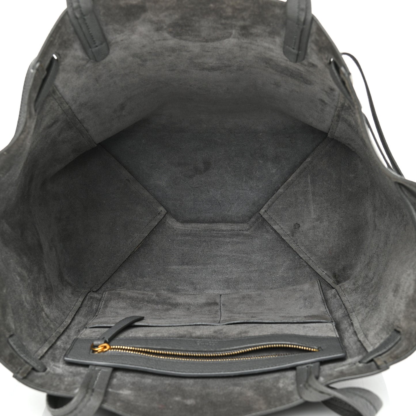 Soft Grained Calfskin Belt Cabas Phantom Medium Grey
