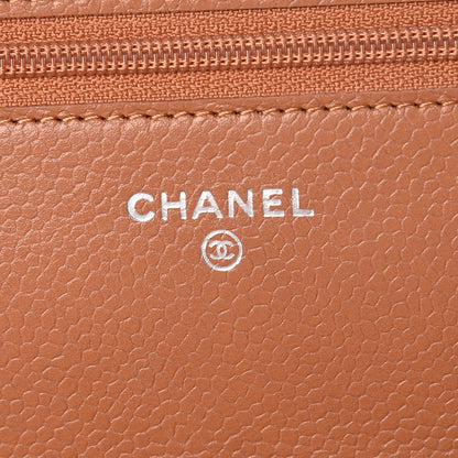Chanel Caviar Quilted Wallet On Chain WOC Dark Beige 6 of 11