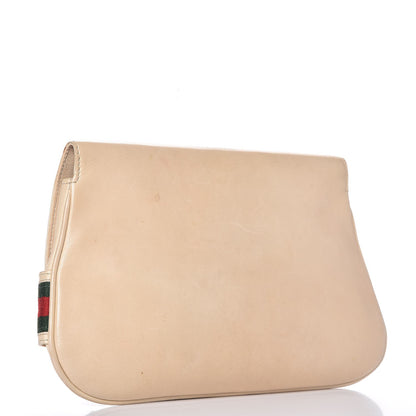 Gucci Calfskin Web GG Signature Clutch Beige 3 of 15