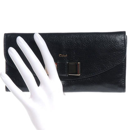 Chloe Leather Lily Continental Wallet Black 2 of 10