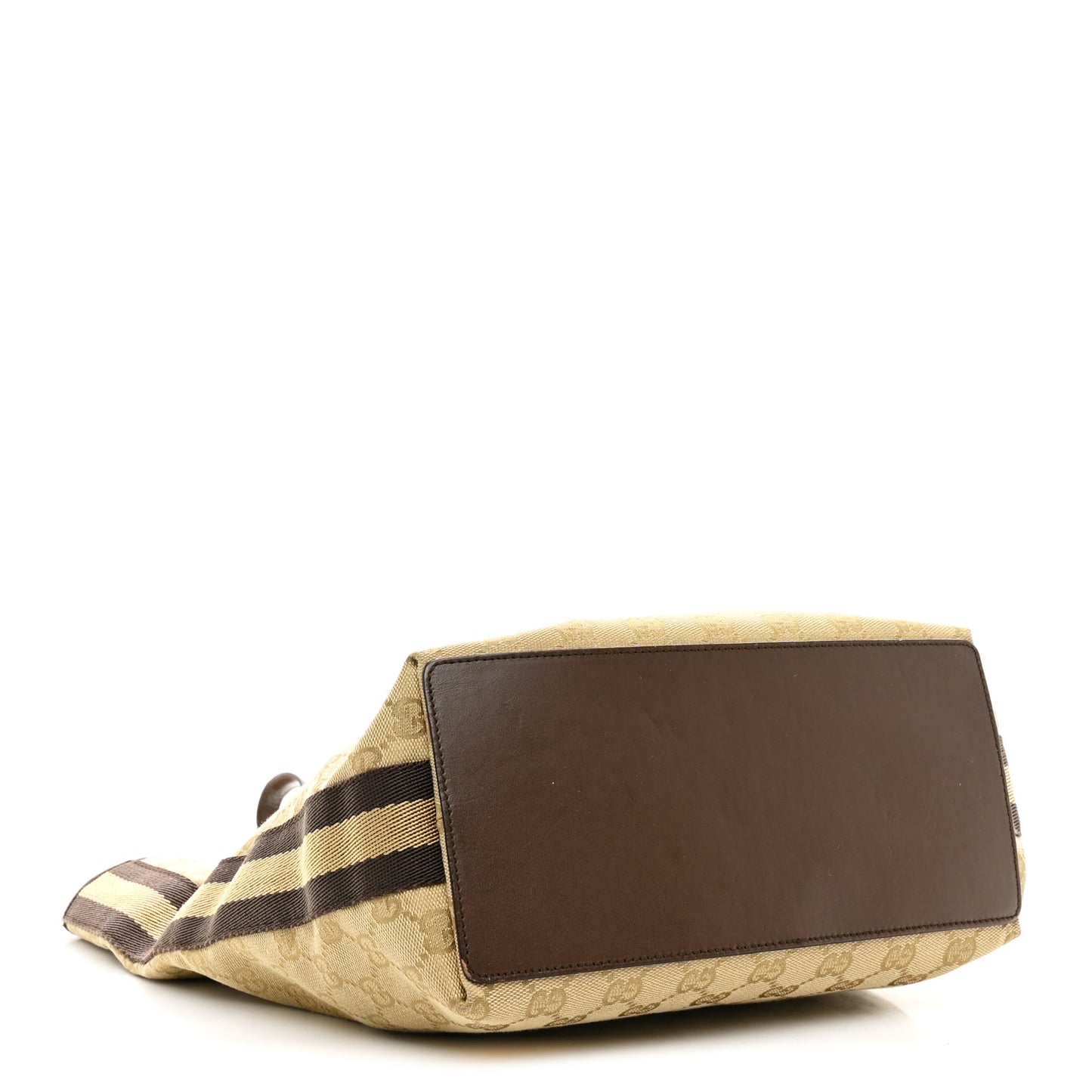 Monogram Web Large Bucket Tote Brown