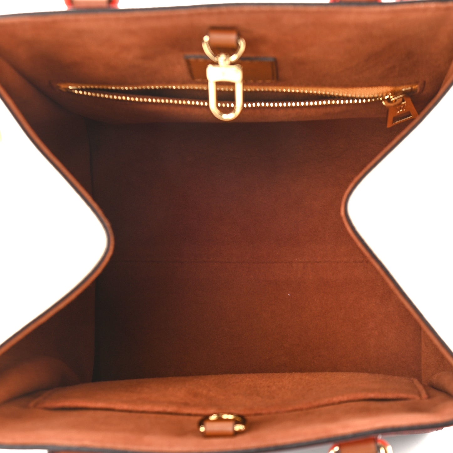 Calfskin Monogram Fold Tote PM Cerise Cream Black