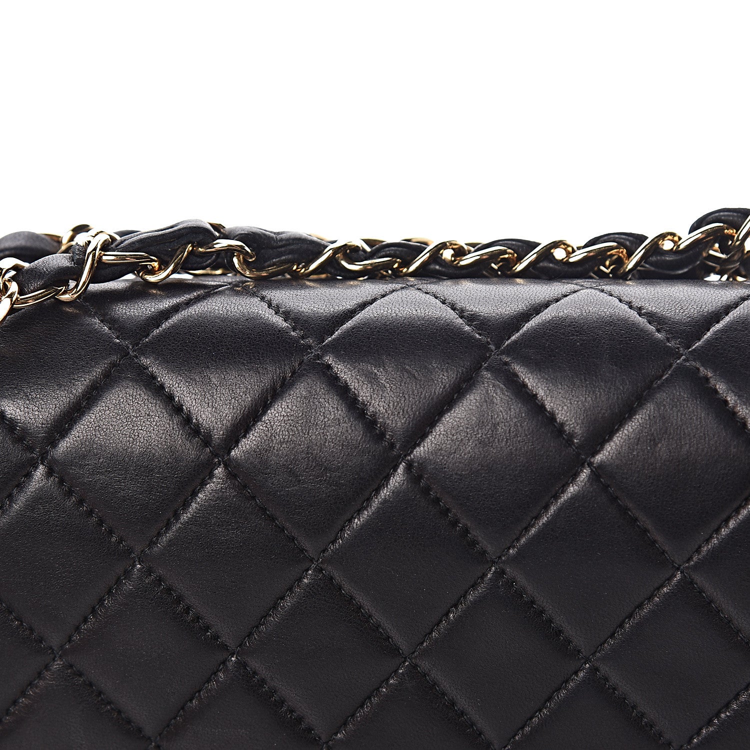 Chanel Lambskin Quilted Medium Double Flap Black 8 of 16