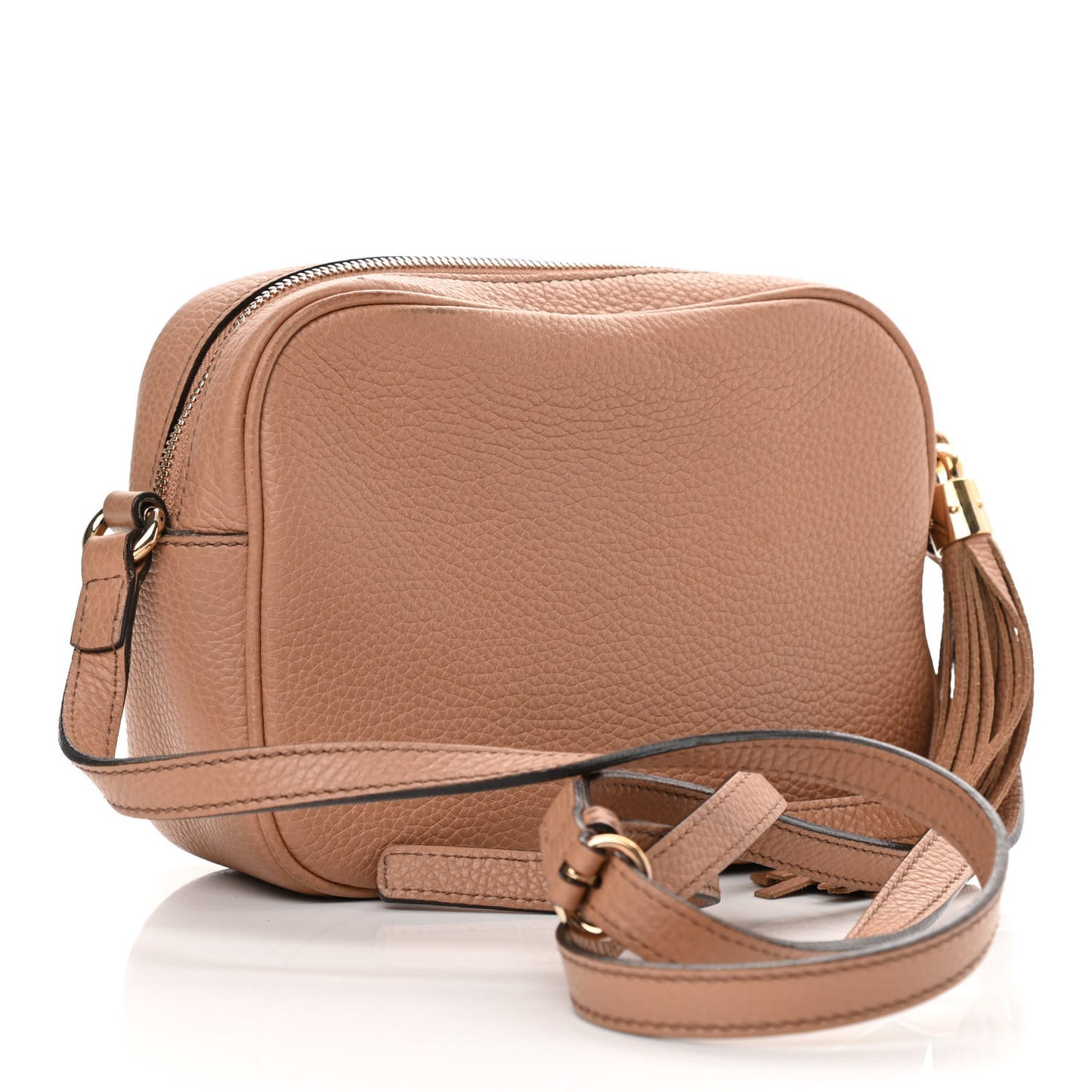Pebbled Calfskin Small Soho Disco Bag Camelia
