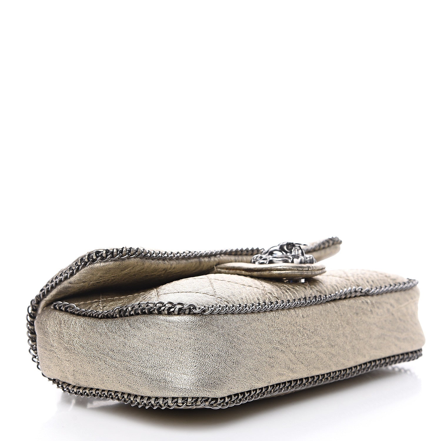 Chanel Distressed Lambskin Medium Leo Lion Flap Metallic 3 of 11