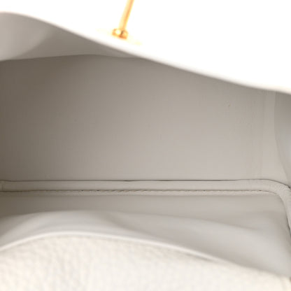 Hermes Taurillon Clemence Mini Lindy 20 New White 5 of 10